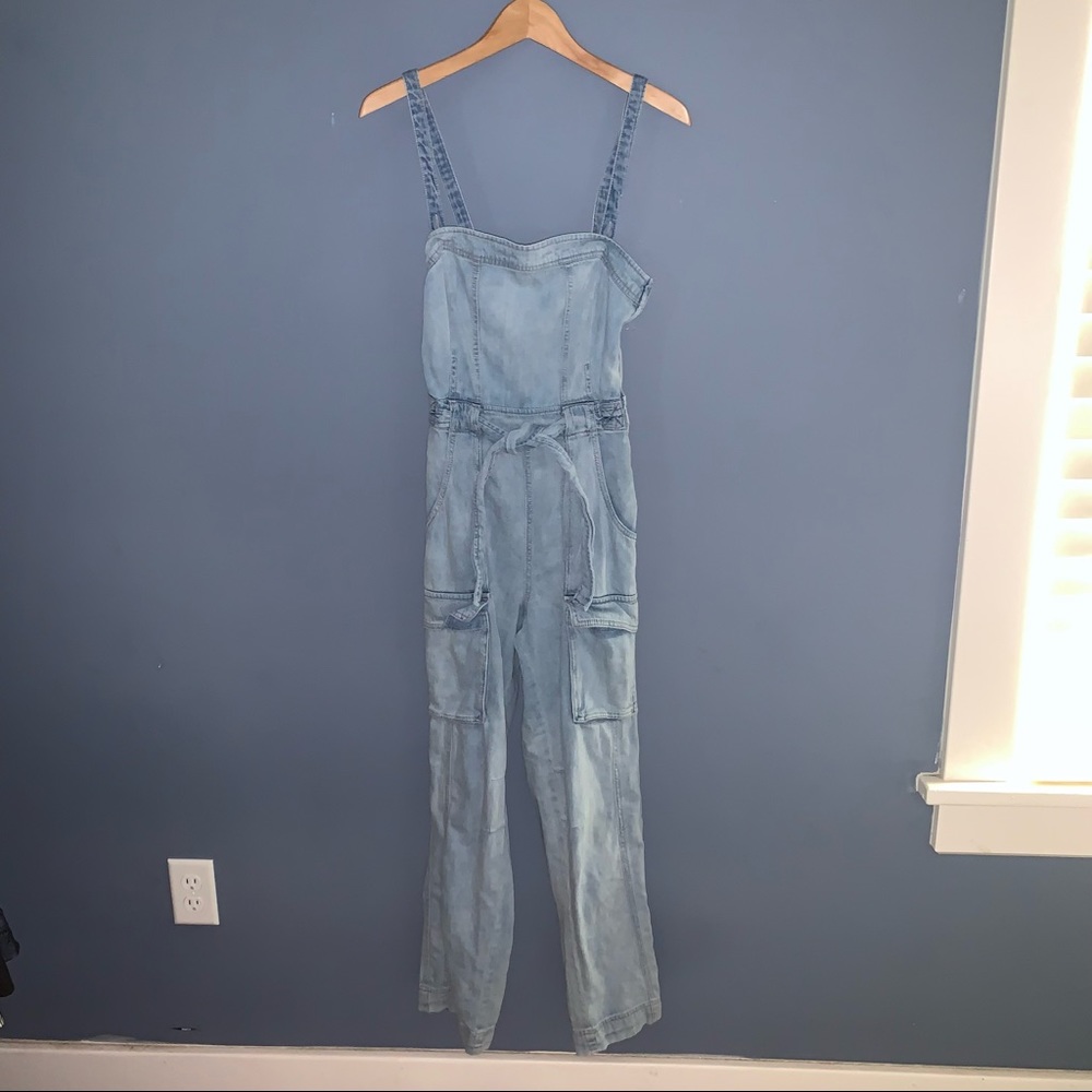 Light Blue Denim Jumpsuit - Picture 7 of 13
